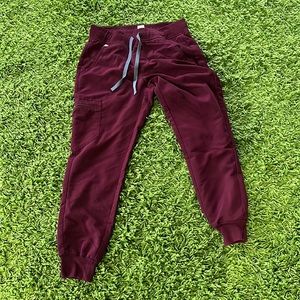 figs SP burgundy joggers